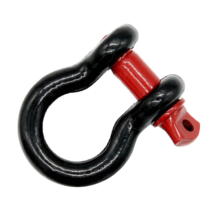 3/4 inch II Ton Universalis D-Rings Inclina Shackle Red Nigrum Cars Tow Trailer Hook